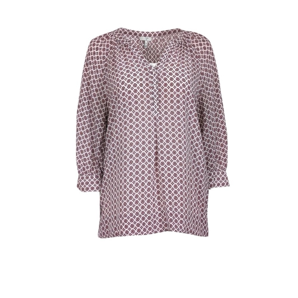 Joie Geometric Silk Printed Blouse